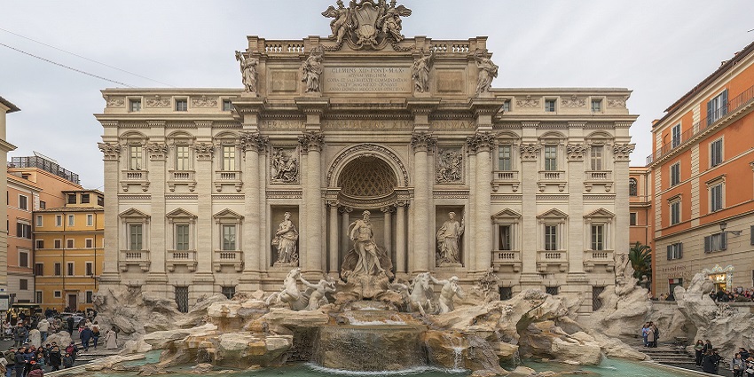 The beautiful Trevi Fountain: A must-see attraction for things to do in Rome in August