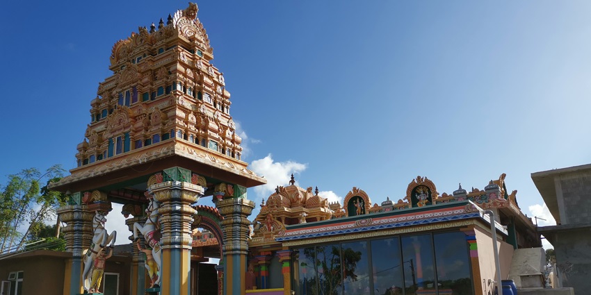 Witness the intricate architecture Kaylasson Temple with the clear blue sky in the background.