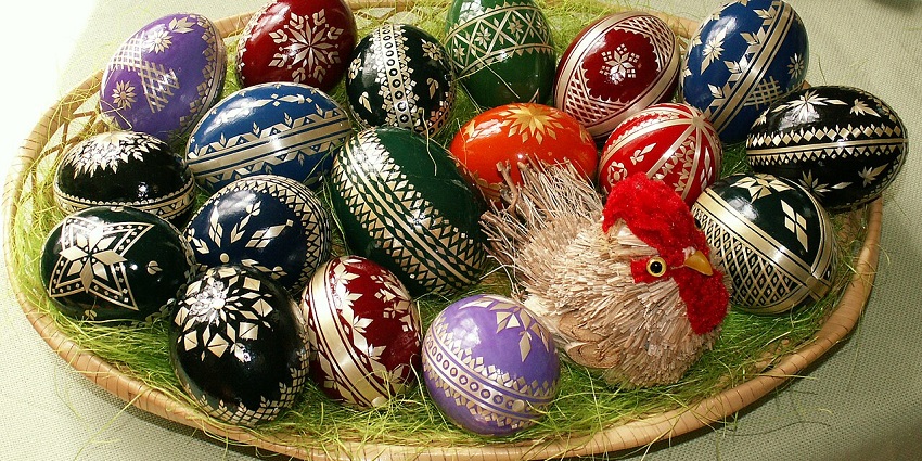 Straw Easter eggs for Sham El-Nessim, a spring celebration in festivals in Egypt.