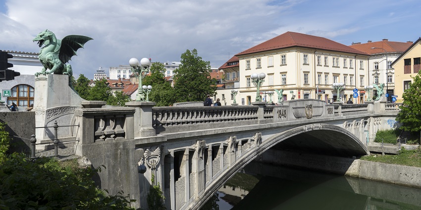Things to do in Ljubljana include photographing the dragon statues guarding the city’s iconic 20th-century bridge.