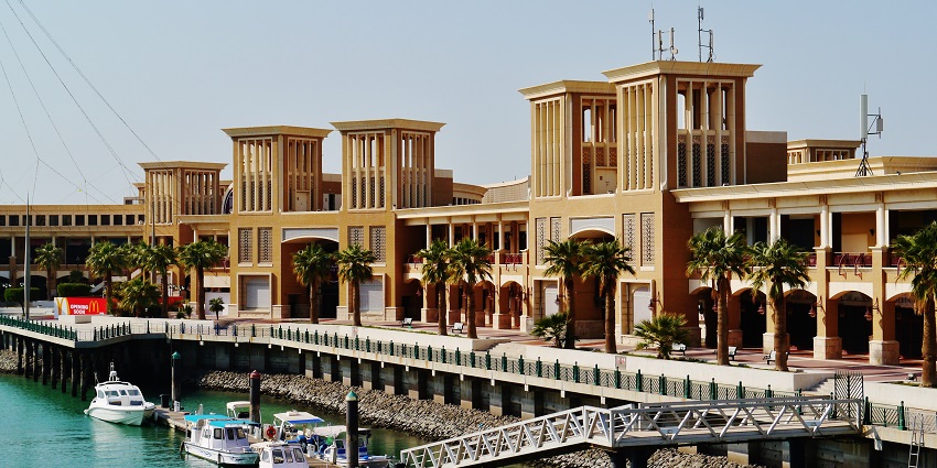 An outdoor area of the Souq Sharq, counted among one of the top malls in Kuwait.