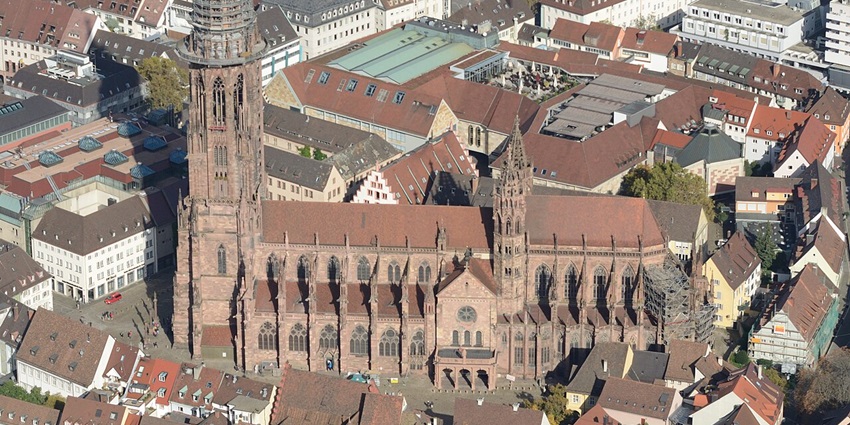 Admire the Gothic architecture of Freiburg Cathedral while wandering through the old town.