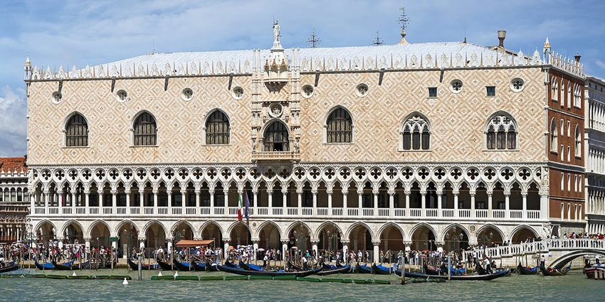 Palazzo Ducale's large courtyard and stone walls showcase historic architecture, a key thing to do in Genoa.