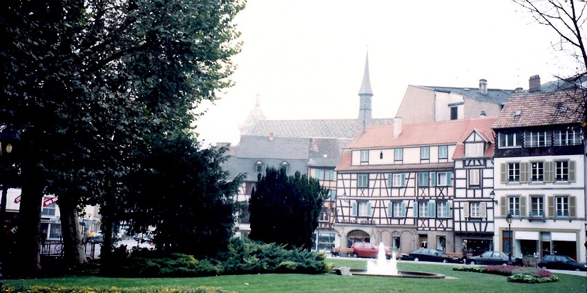 View of Colmar's picturesque old town with its medieval buildings and charming streets