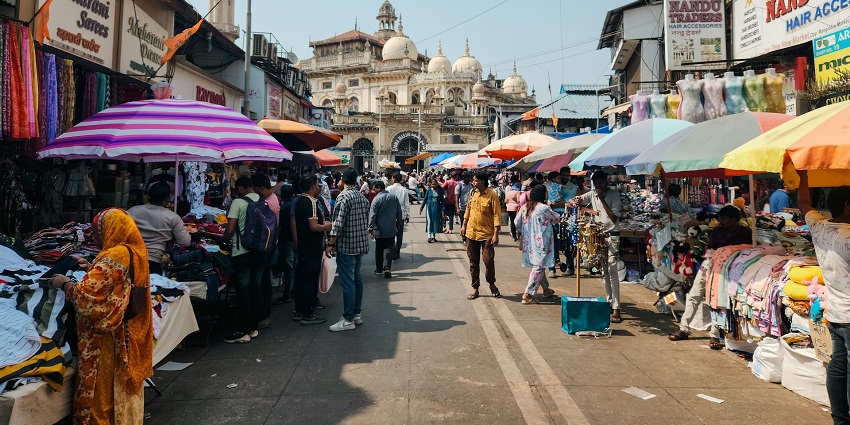 Explore street shopping in Vizag at Suryabagh Market with shops selling clothes and accessories.