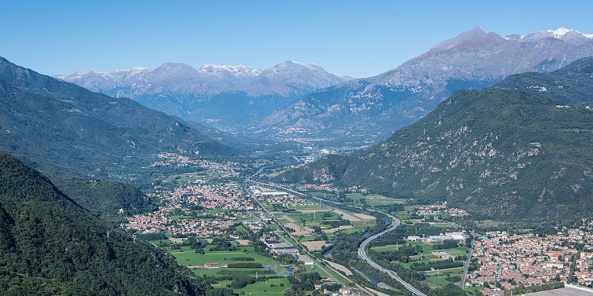 A historic shot of Susa Valley, one of the best places to visit this valley in Italy.
