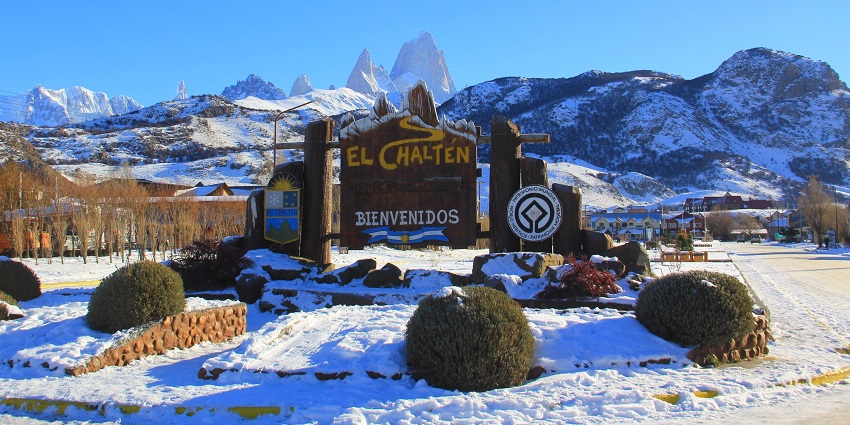 The charming village of El Chaltén, nestled in the heart of Patagonia, Argentina.