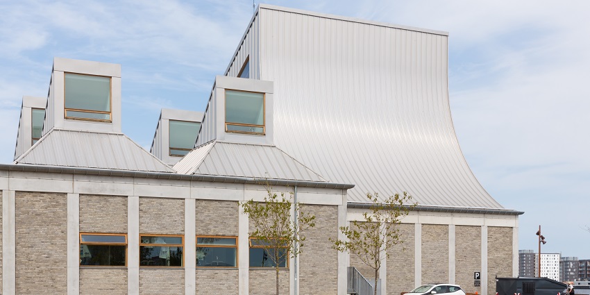 The striking architecture of the Utzon Centre, one of the must-see things to see in Aalborg.