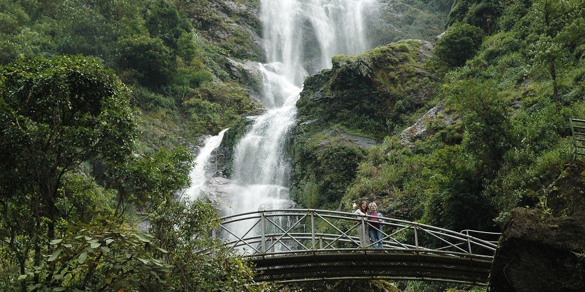 Witness clear gushing waters at the Thac Bac Waterfall near Cat Cat Village, Vietnam