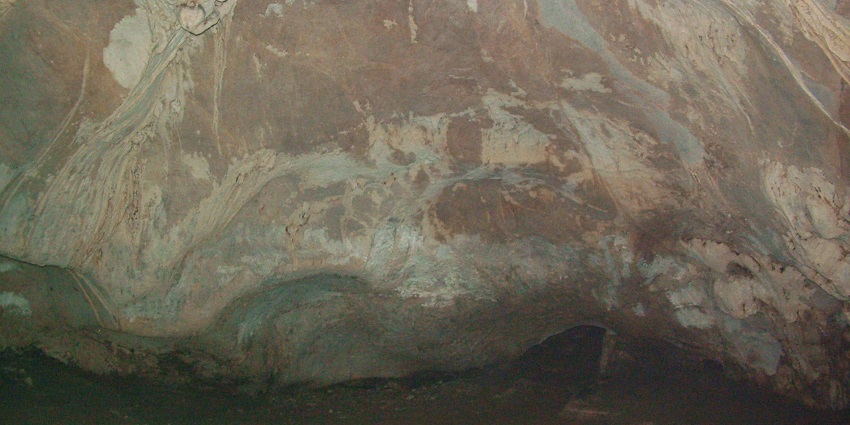 Landscape view from the Tham Lum Khao Ngu cave, Thailand’s tallest cave chamber.