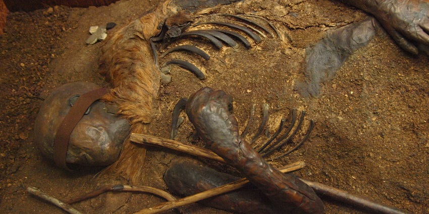 A mysterious peat bog where ancient human remains have been discovered.