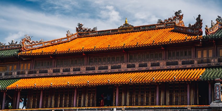 Restored Kinh Thien Palace area within the Thang Long Citadel complex