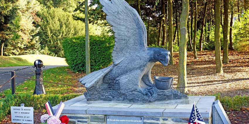 An image showing the 101st Airborne Monument, a top thing to do in Bastogne.