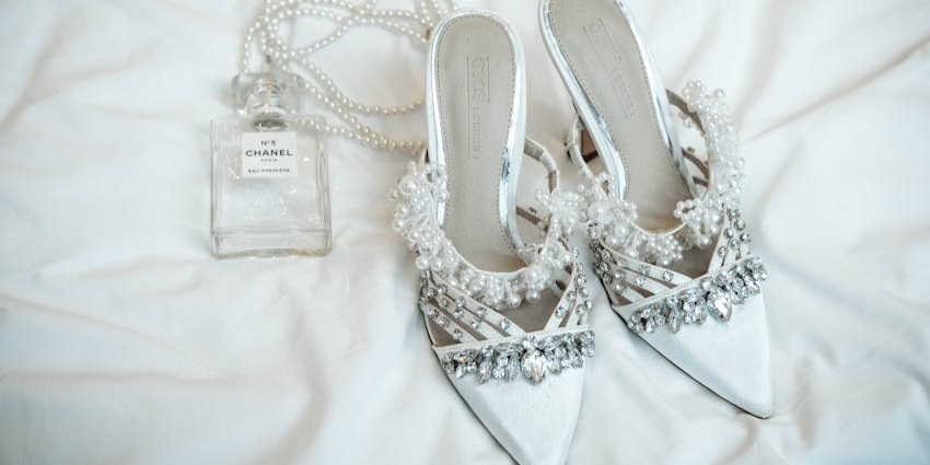An image of shoes that look similar to Kasut Manik, handmade Peranakan beaded shoes.
