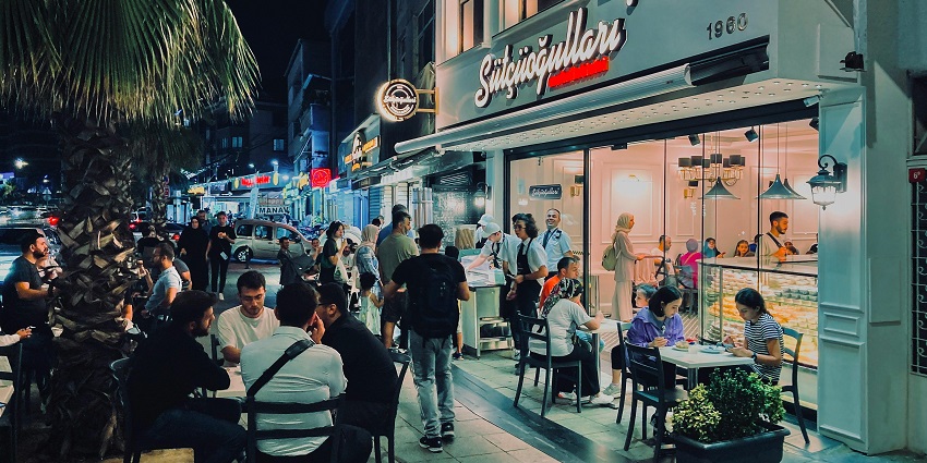Image of Belmont Street; exploring it is one of the great things to do in Aberdeen at night.