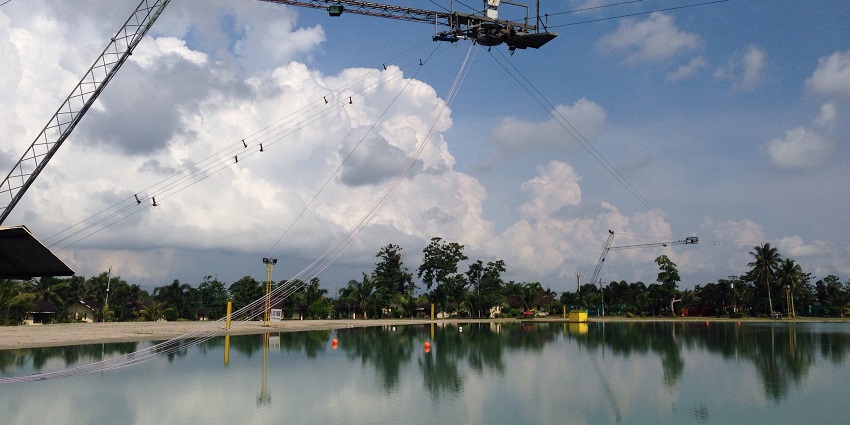 View of CamSur Watersports Complex, a premier wakeboarding destination in Camarines Sur