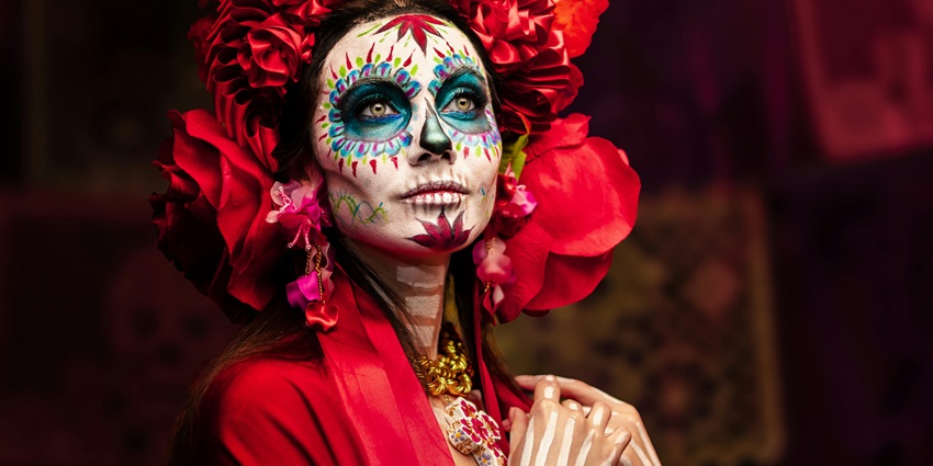 One of the spots to celebrate the Day of the Dead Festival is Tzintzuntzan with a mountain backdrop.