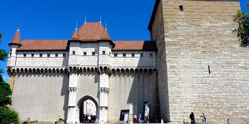 The historic Château d’Annecy overlooking the town is one of the top things to see in Annecy, France