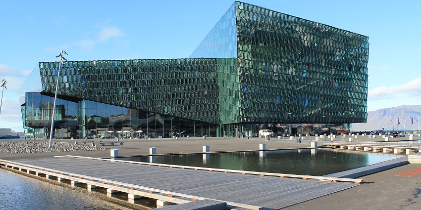 Admire the striking glass façade and catch a performance at Reykjavík’s modern Harpa Concert Hall