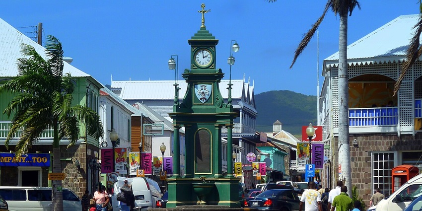 An image showing the Berkeley Memorial Clock, one of the best things to do in Basseterre St Kitts.