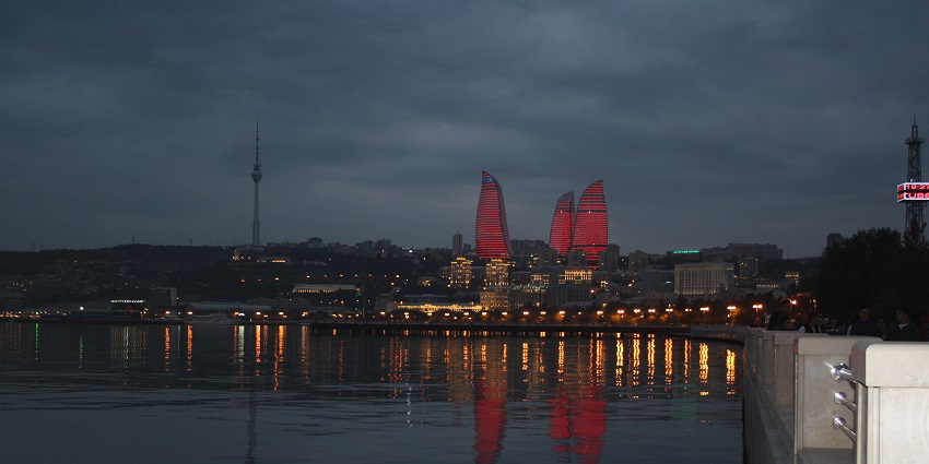 Baku’s Flame Towers, seeing them is a top thing to do in Baku in January.
