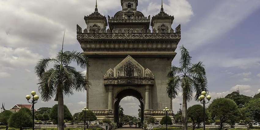 Things to do in Vientiane include visiting the Laos’ Arc de Triomphe, with decorative elements and city views from the top.