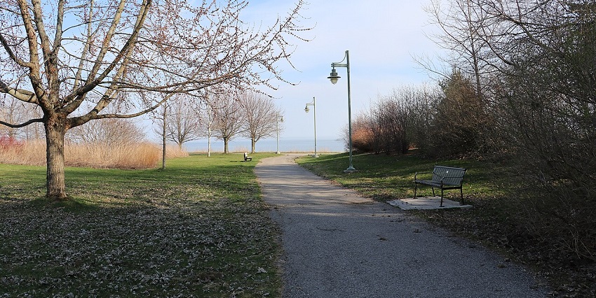 Walking along the trails at Waterfront Park is among the calm things to do in Ajax, Canada