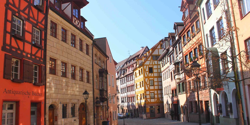 Things to do in Nuremberg Germany, include strolling along Weißgerbergasse Street