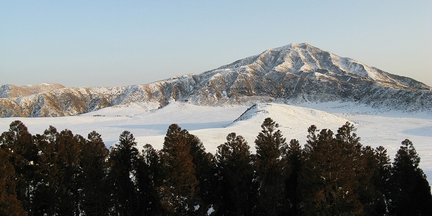 Image of Kusasenri Grassland in winter; strolling here is one of the top things to do in Aso.