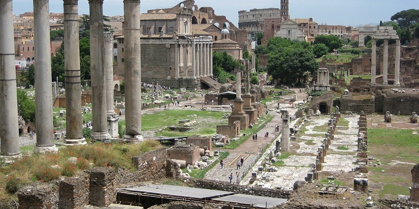 Explore the Roman Forum ruins, one of the top things to do in Rome in July for history.