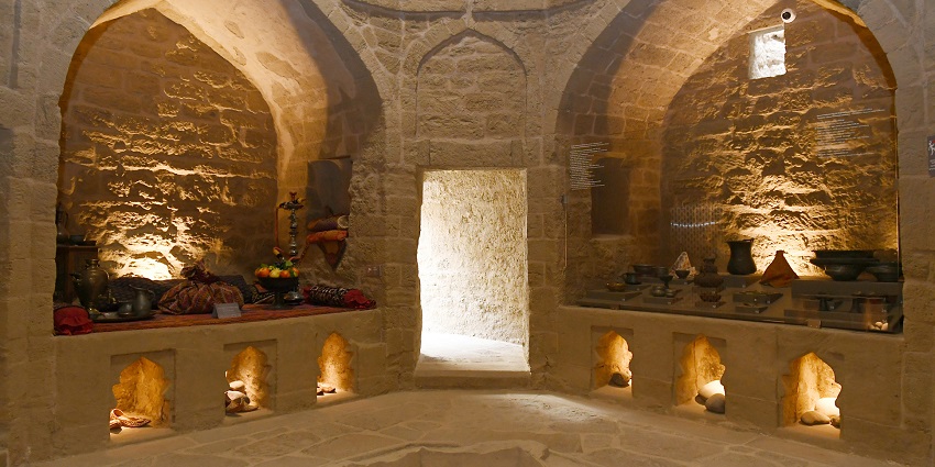 Traditional hammam in Baku, relaxing here is one of the best things to do in Baku in January.
