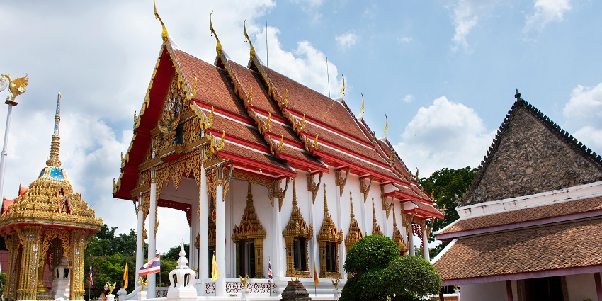 Wat Chalong, a spectacular temple, is one of the tranquil places to visit in Phuket in August.