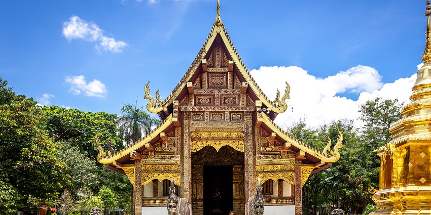 Wihan Lai Kham of Wat Phra Sing in Mueang Chiang Mai District, Chiang Mai Province.