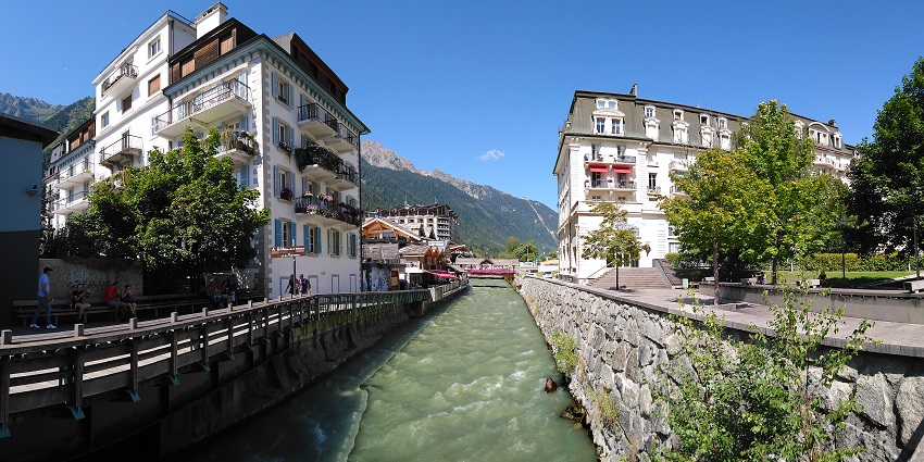 Kayak or raft on the fast-moving alpine waters of the River Arve for an adrenaline rush.