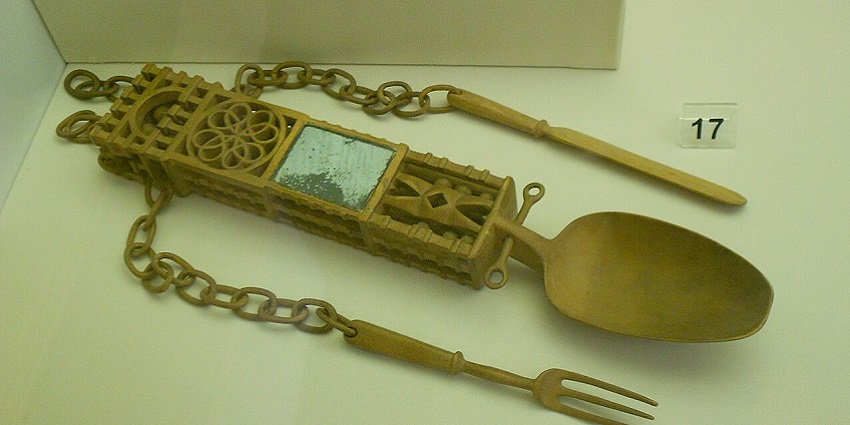 An image of a wooden spoon resembling a Welsh love spoon, a meaningful item to buy in UK.