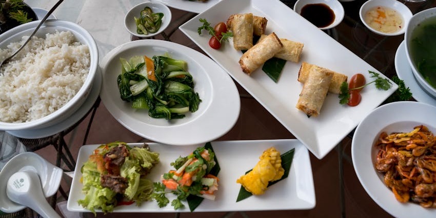 Enjoy delicious Vietnamese food at the restaurants and cafes near this citadel