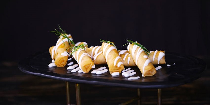 Snapshot of the fired spring rolls—one of the best food to try in Dubai