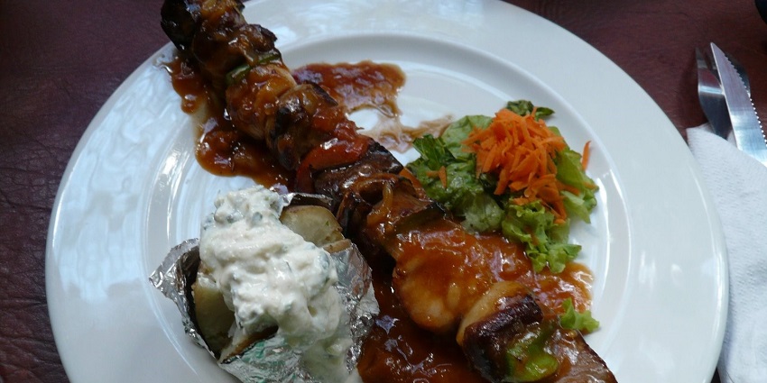 An image of a Namibia cuisine which you can try on your visit to waterfalls in Namibia.