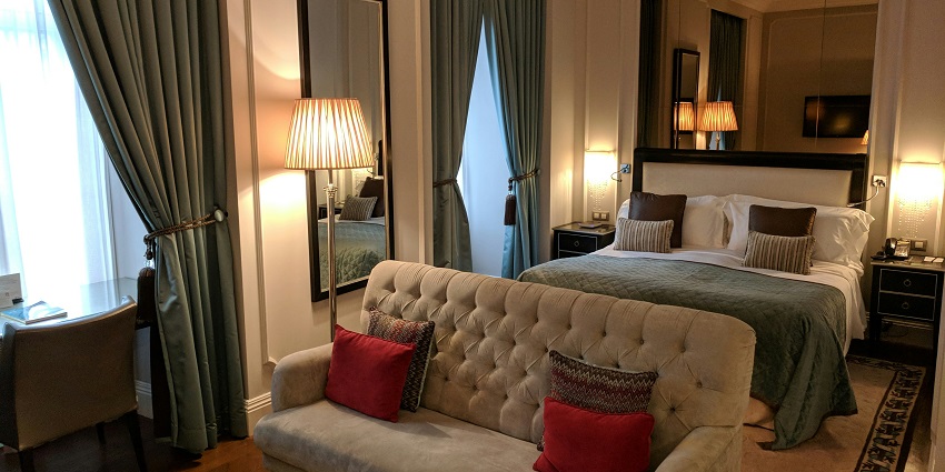 An image of a hotel room, one of the accommodations in Phetchaburi, Thailand.