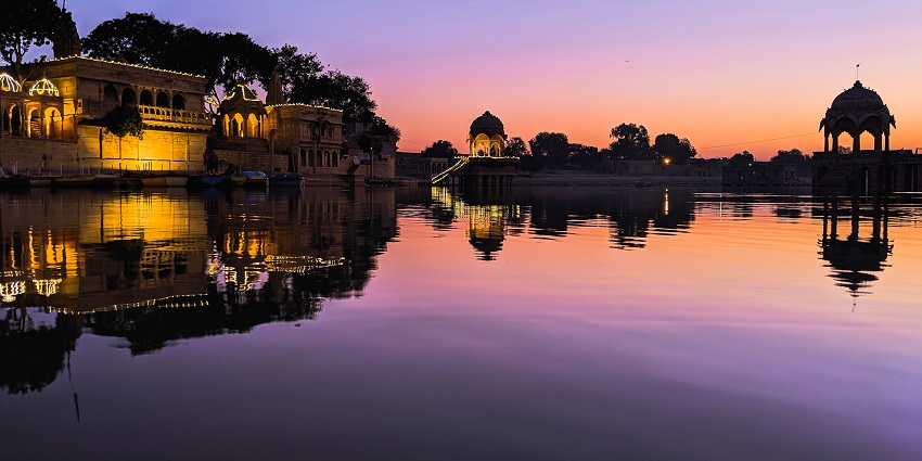 A luxurious heritage hotel near Gadisar Lake in Jaisalmer, offering a royal experience.