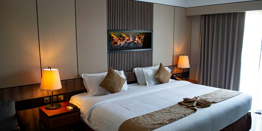 Image of a hotel room of an accommodation near Batticaloa fort