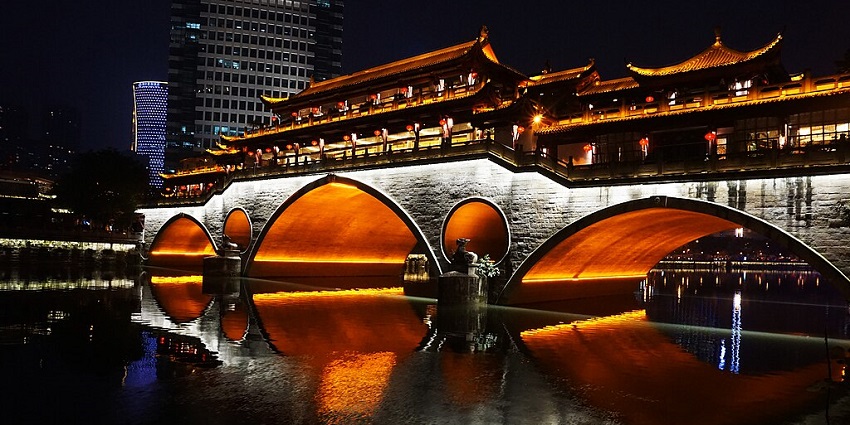 Witnessing alluring views from the Anshun Bridge is a peaceful thing to do in Sichuan.