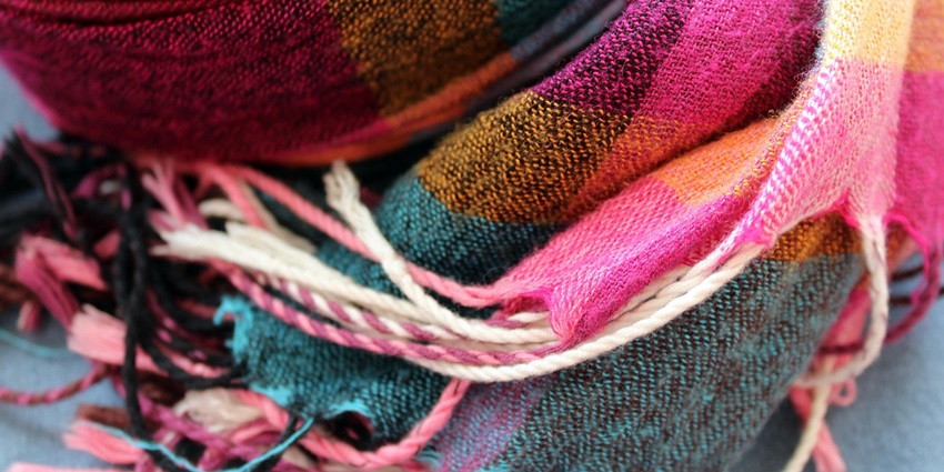 An image of a shawl resembling the colourful shawls used in flamenco accessories.