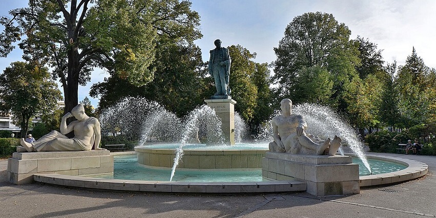 Bartholdi Fountain at the U.S. Capitol, featuring intricate sculptures and water features