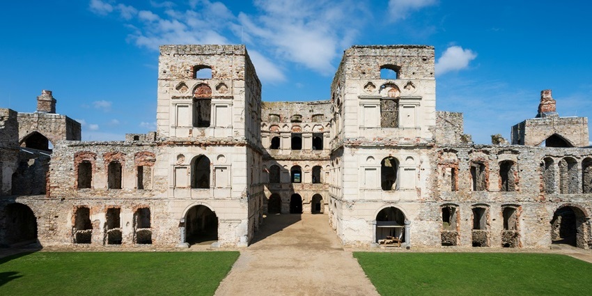 The Akyrtas palace complex, with old ruined architecture of buildings, is one of the historical places in Kazakhstan