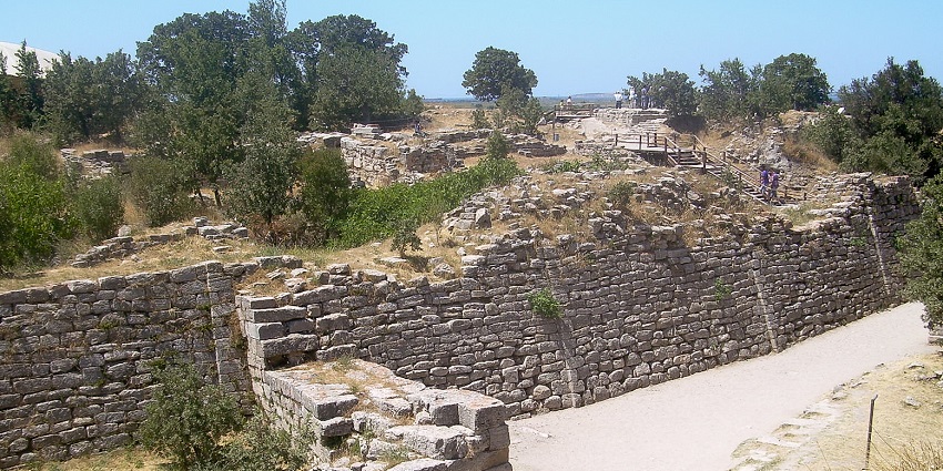 Stone ruins of ancient Troy, narrating epic tales among the Monuments in Turkey.