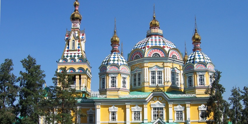 Ascension Cathedral with its unique and vibrant architecture, is one of the most beautiful historical places in Kazakhstan