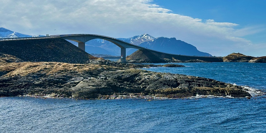 Experience the thrill of twisting sea road on Averøy Island, among the best islands in Norway.
