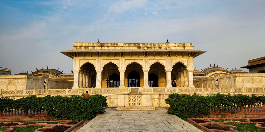 Inside the coutryard of Awagarh Fort, one of the places to visit neat Agra within 200kms
