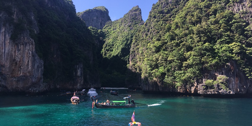 Loh Samah Bay offers snorkelling and scenic views, perfect for what to do in Phi Phi Island.